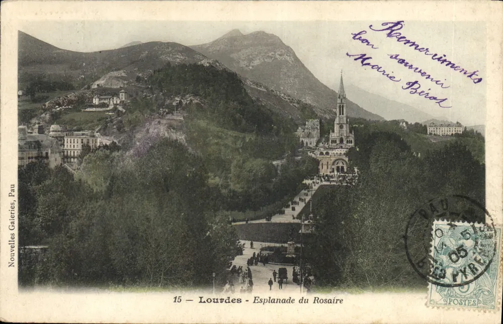 Lourdes - Esplanade do Rosário — Novas Galerias, Pau, n°15 - Frente