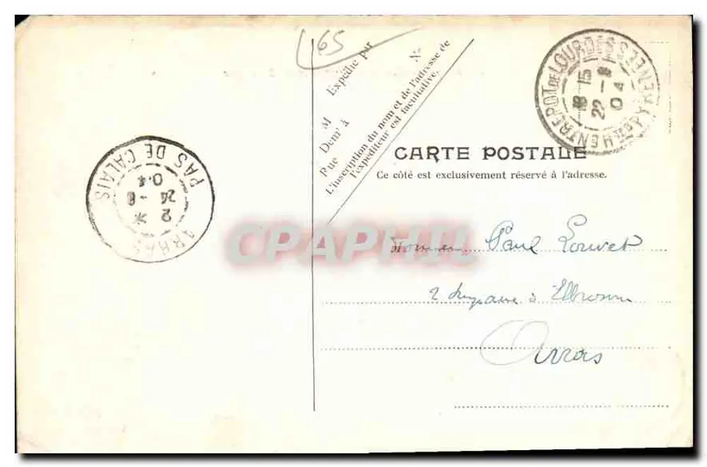 Lourdes — Saint Michel le Calvaire Breton und die Basilika — V.P. Paris Nr. 23 - Rückseite