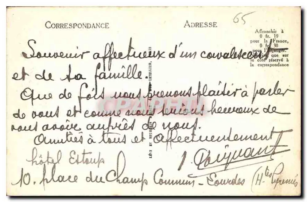 Route von Luz nach Gavarnie — Le Chaos — I.L. n°11 - Rückseite