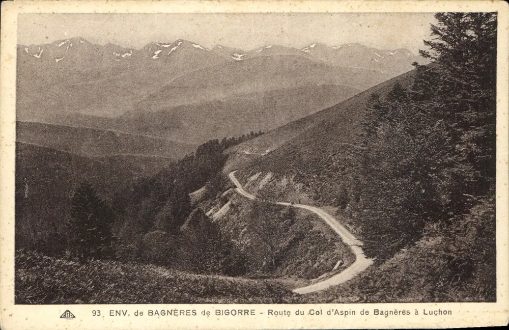 Umgebung von Bagnères-de-Bigorre - Route du Col d'Aspin von Bagnères nach Luchon - Vorderseite