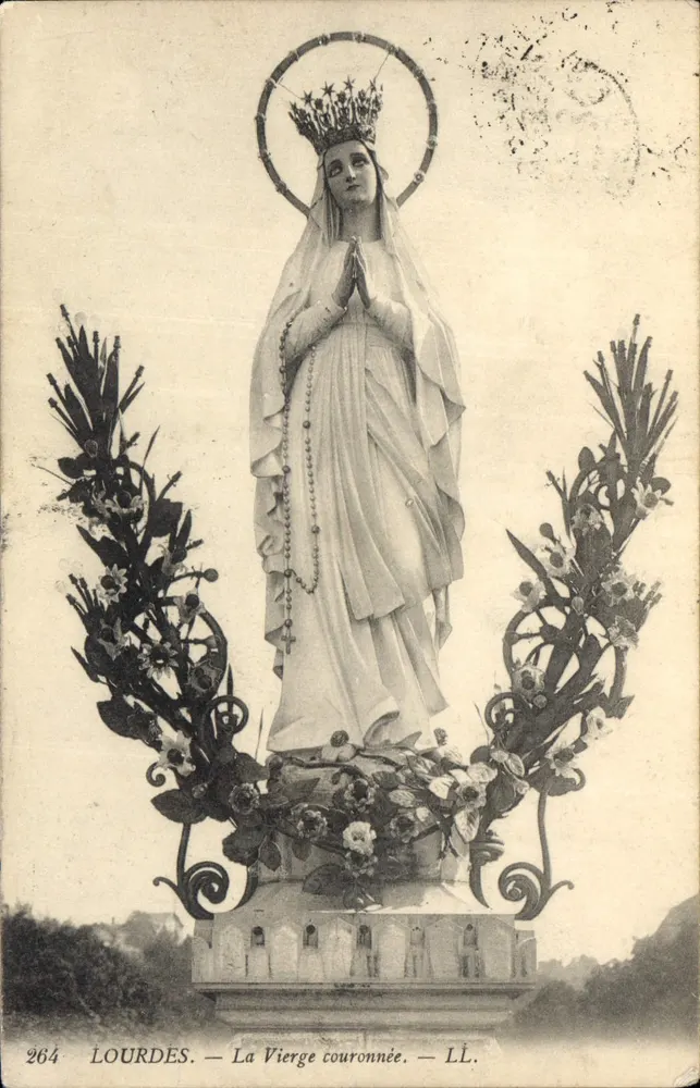 Lourdes — A Virgem coroada — LL. N° 264 - Frente
