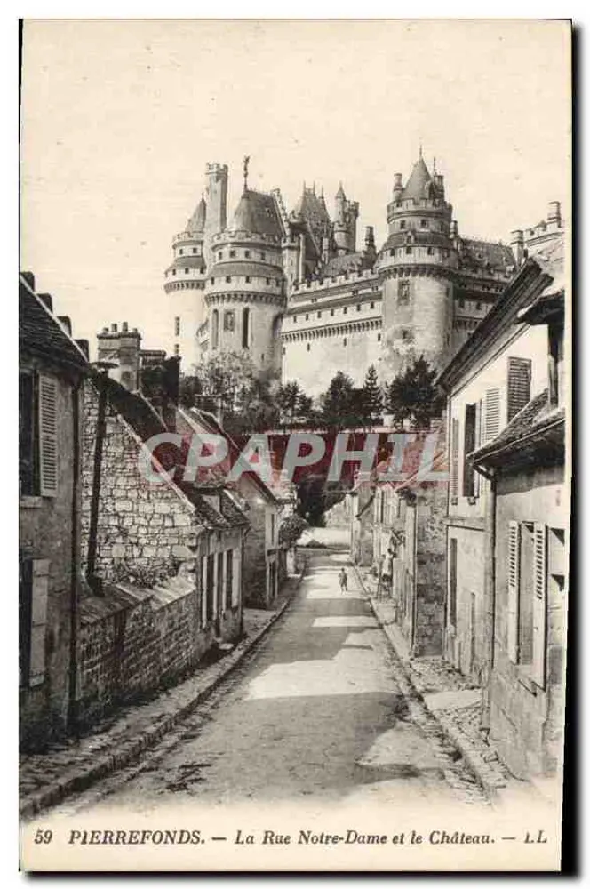 Pierrefonds — Rue Notre-Dame und das Schloss — L.L. n°59 - Vorderseite