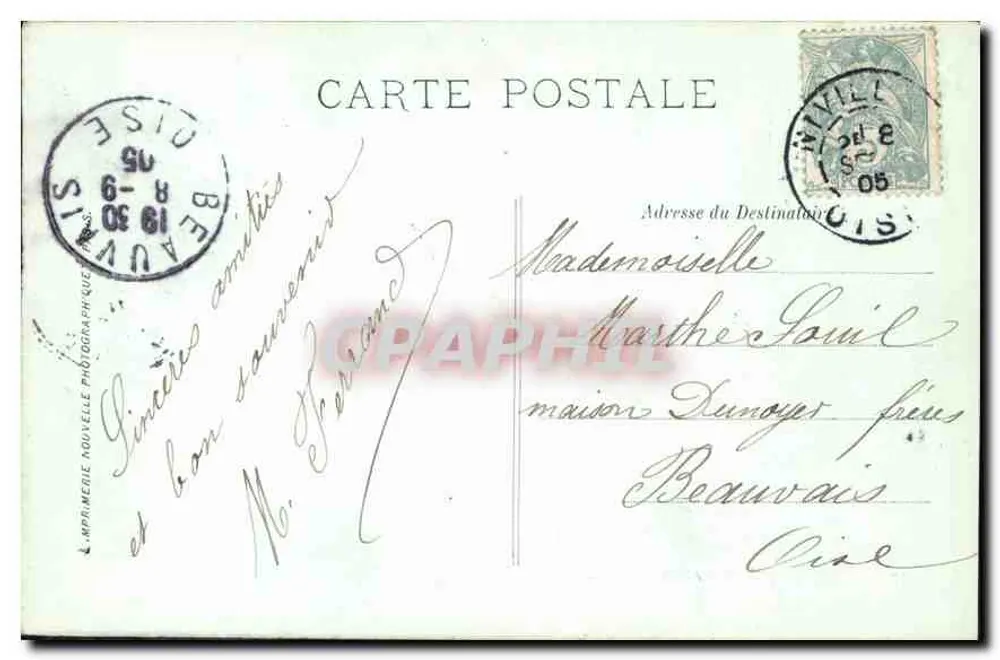 Chantilly — O Parque — LL. — n°57 - Verso