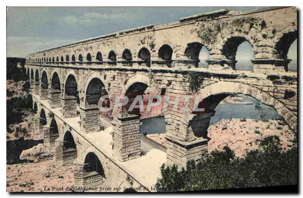 Der Pont du Gard — Ansicht aus der Linie der Garonne - Rückseite