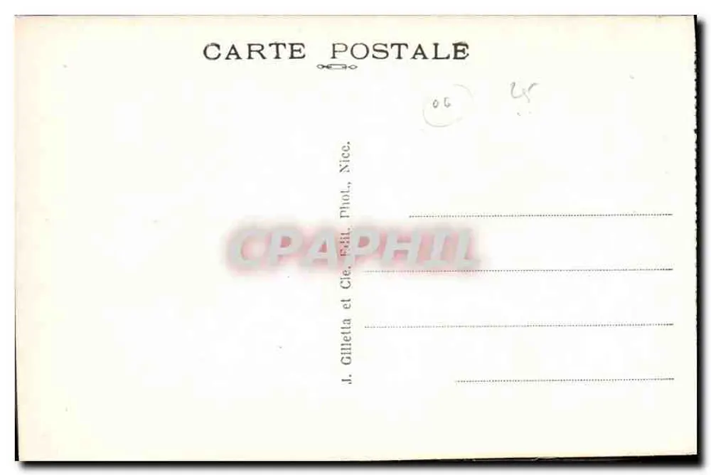 Nice — Ecke der Promenade des Anglais — J. Gilletta et Cie, Nice - Rückseite