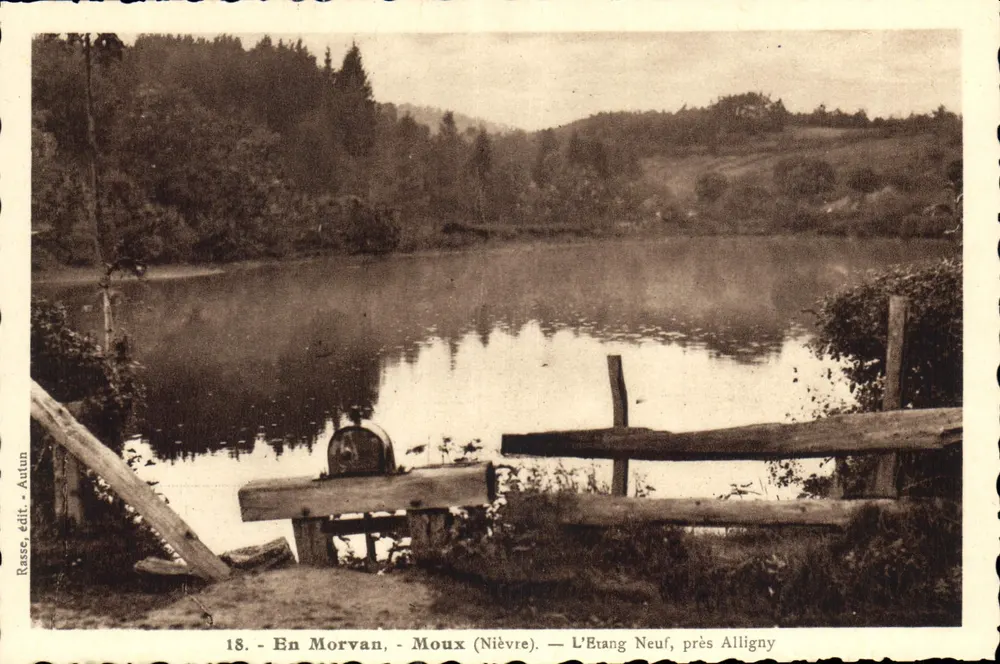 In Morvan - Moux (Nièvre) — L'Étang Neuf, in der Nähe von Alligny — Rasse, Verlag Autun - Vorderseite