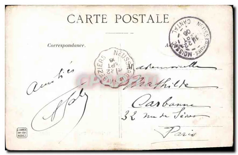 Viaduto de Garabit (Cantal) — vista do viaduto metálico e do viaduto em pedra — editor E. Carréti, Rodez, n° 292 - Verso