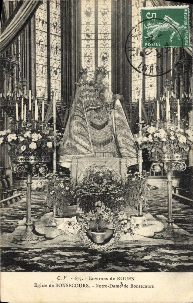 Kirche von Bonsecours - Notre-Dame de Bonsecours — Umgebung von Rouen — C.V. 677 - Vorderseite