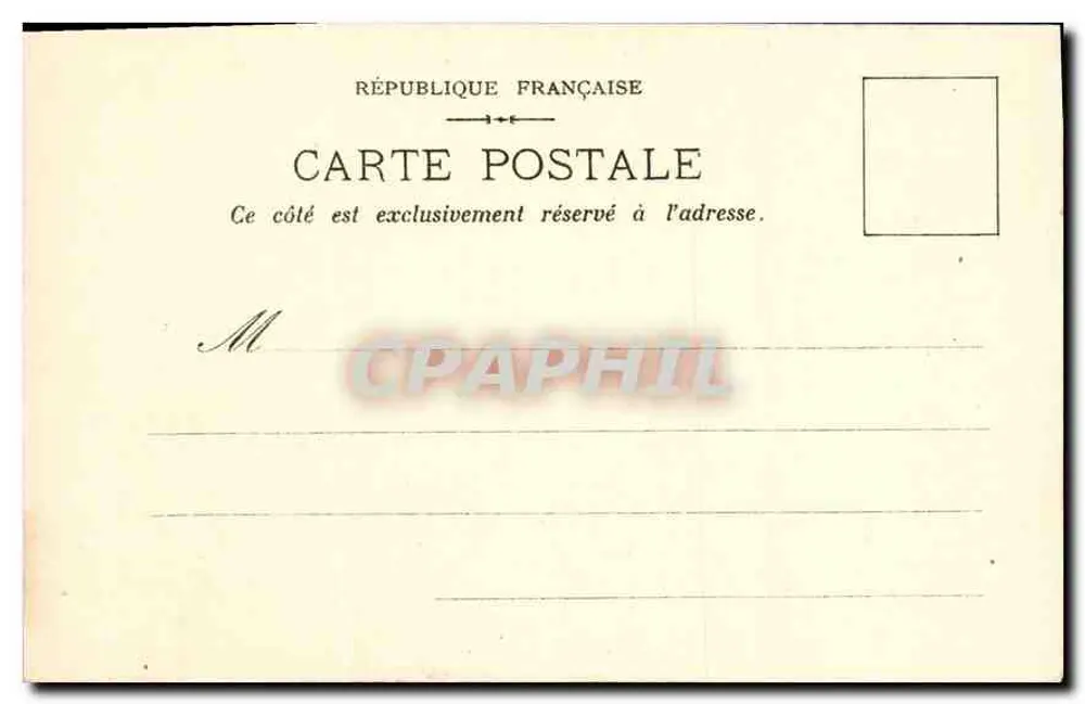 Notre-Dame de Torcé — Jungfrau der Quelle — Phototypie A. Benoit, Rue Barbette, Paris - Rückseite
