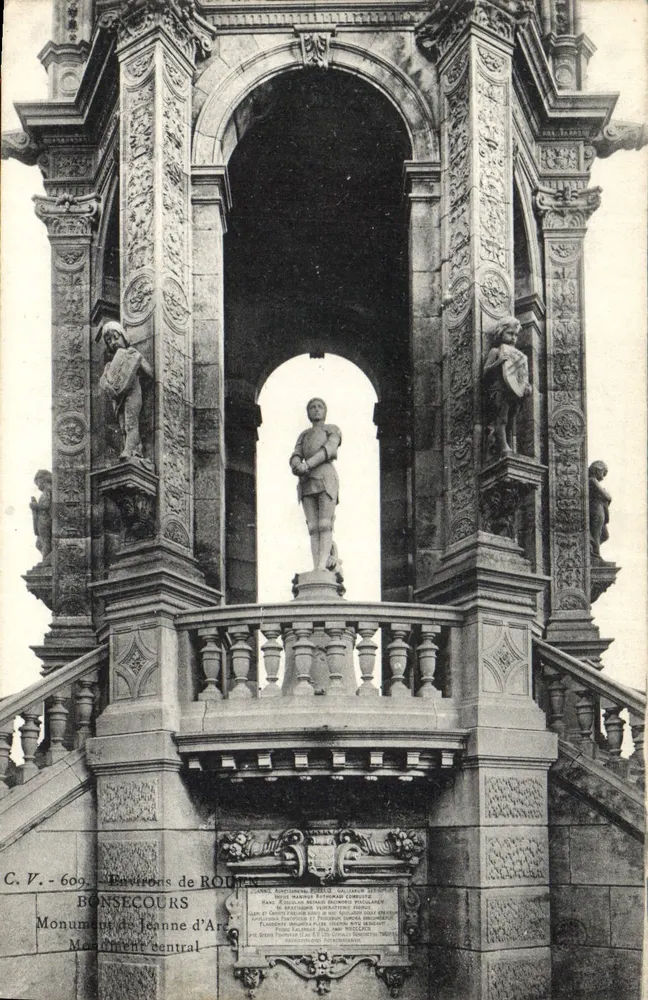 Monumento central de Joana d'Arc — BONSECOURS — C.V. - 609 - Frente