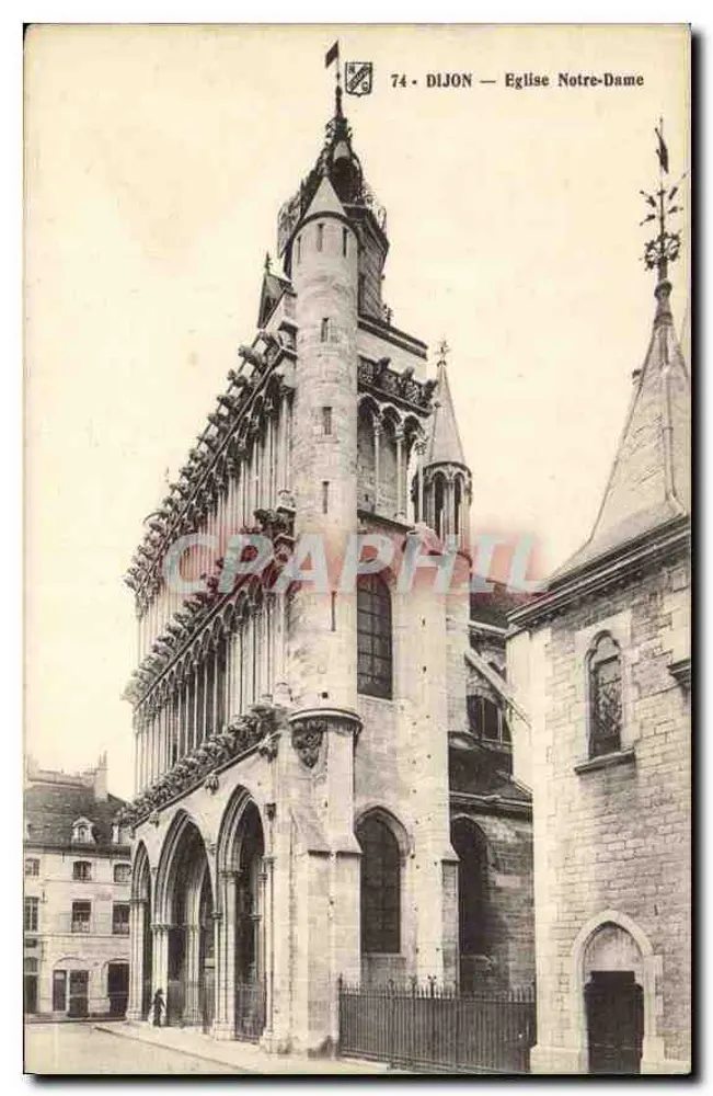 Dijon — Igreja de Nossa Senhora — CPHIL - Frente