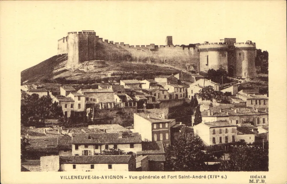 Villeneuve-lès-Avignon — Allgemeiner Blick und Burg Saint-André (14. Jahrhundert) — IDÉALE M.F.B. - Vorderseite