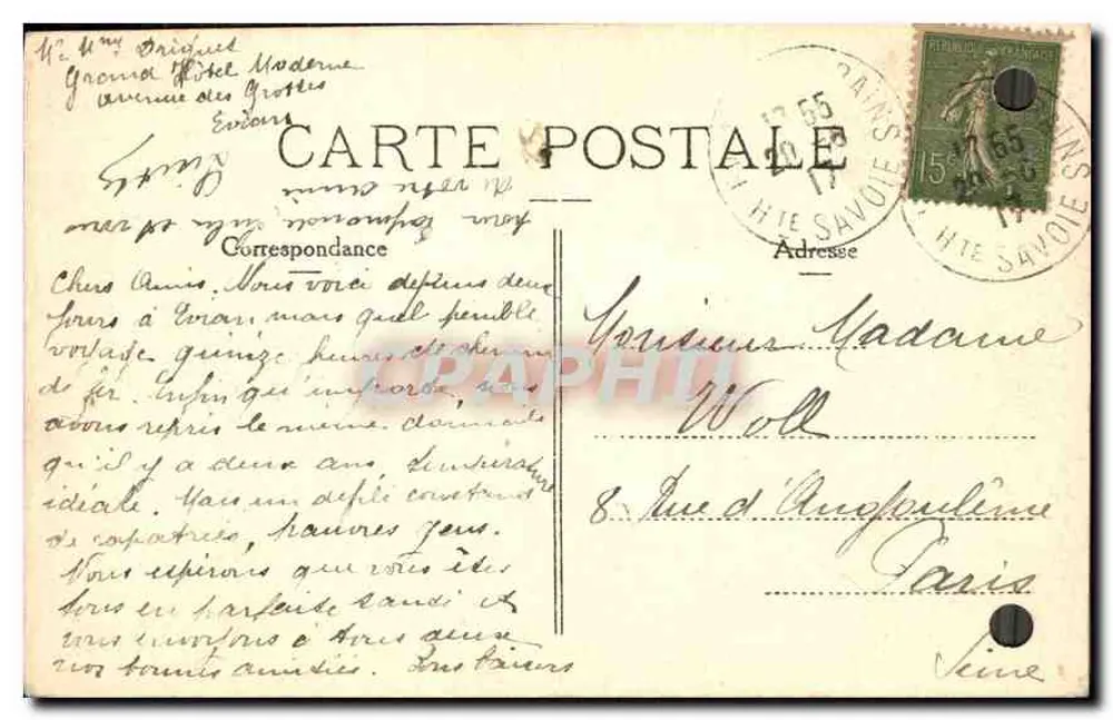 Arredores de Euian-les-Bains — A Abadia de Maratche — Coleção Socrit Larma, n°124 - Verso