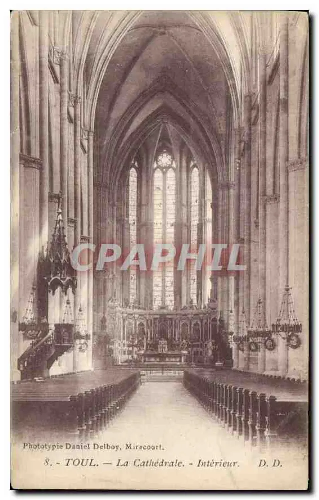 Toulouse — De Kathedraal — Binnenkant — Fototypie Daniel Delboy, Mirscourt - Voorkant