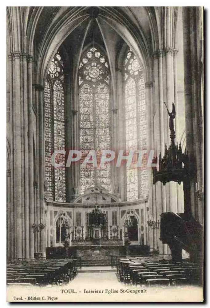 Toul - Interior da Igreja de São Gengoult — Edição C. Pique - Frente