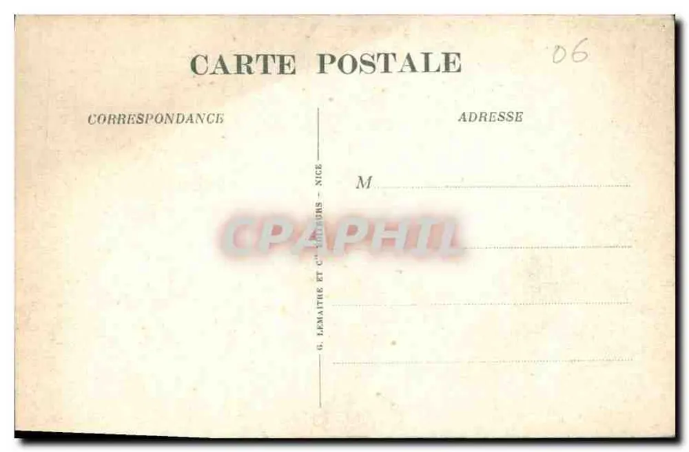 Nice — Wodospad Zamku — wydawca G. Lemaître et Cie, nr 137 - Rewers