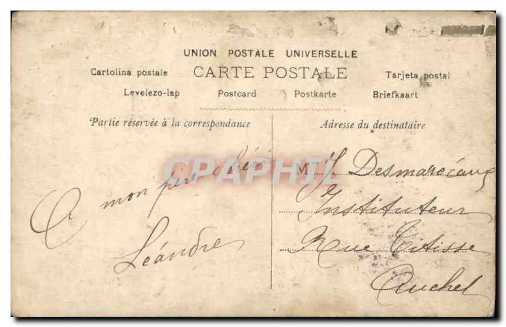 Criança em traje festivo — Aniversário — União Postal Universal - Verso