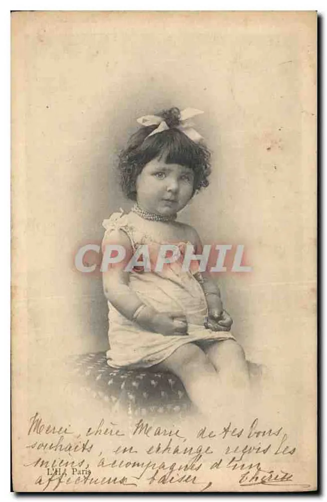 Menina pequena — retrato — L.H.A. Paris - Frente