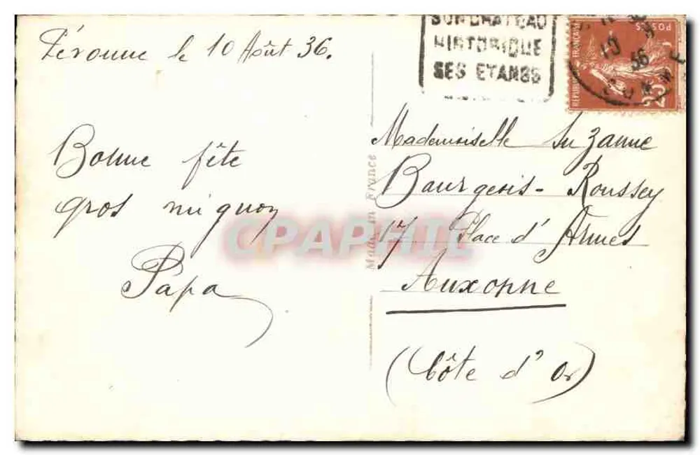 Jovem sorridente com buquê de rosas — S. B. L. n° 4420 - Verso