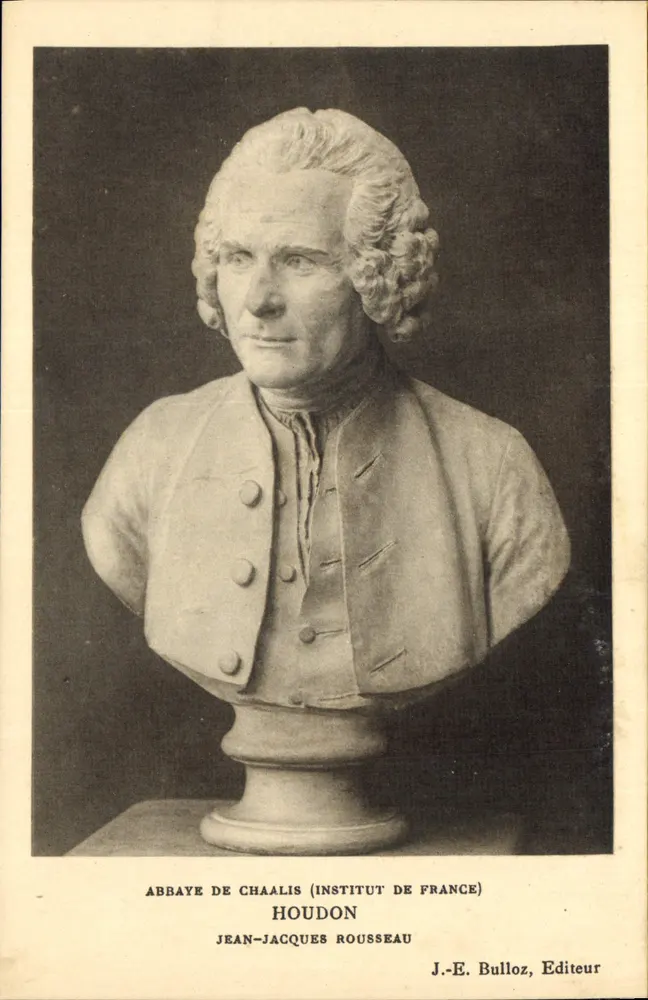 Büste von Jean-Jacques Rousseau — Abbaye de Chaalis (Institut de France) — J.-E. Bulloz, Verlag - Vorderseite