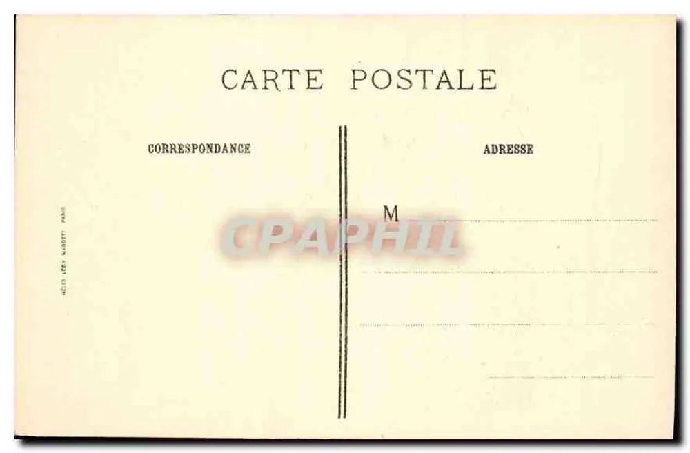 Abtei Chaalis — Rousseaus Grab auf der Insel der Poplars — J.-E. Bulloz, Verleger - Rückseite