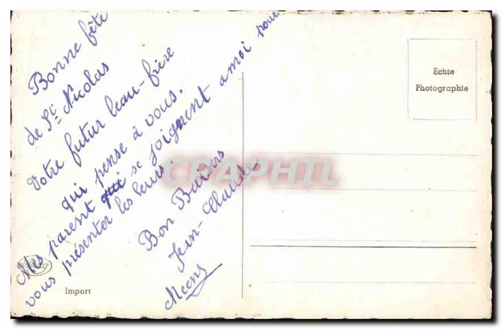 कार्ड धारण करते बच्चा — सेंट निकोलस — प्रकाशक सेंट निकोलस - पीछे