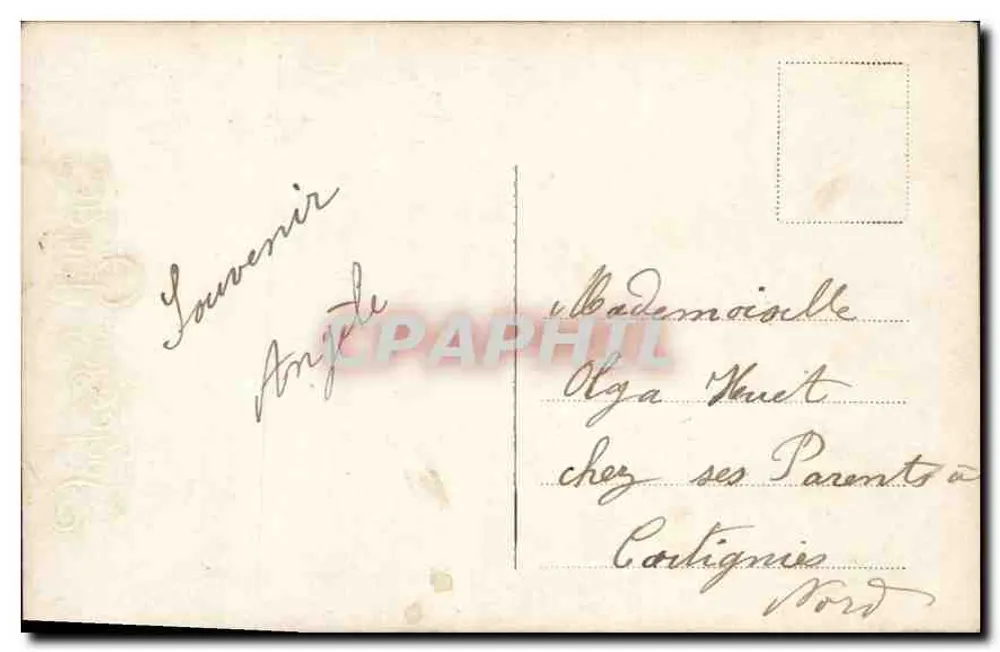 Menina segurando um cesto de pintos — Felizes Páscoas — editor E.334 - Verso