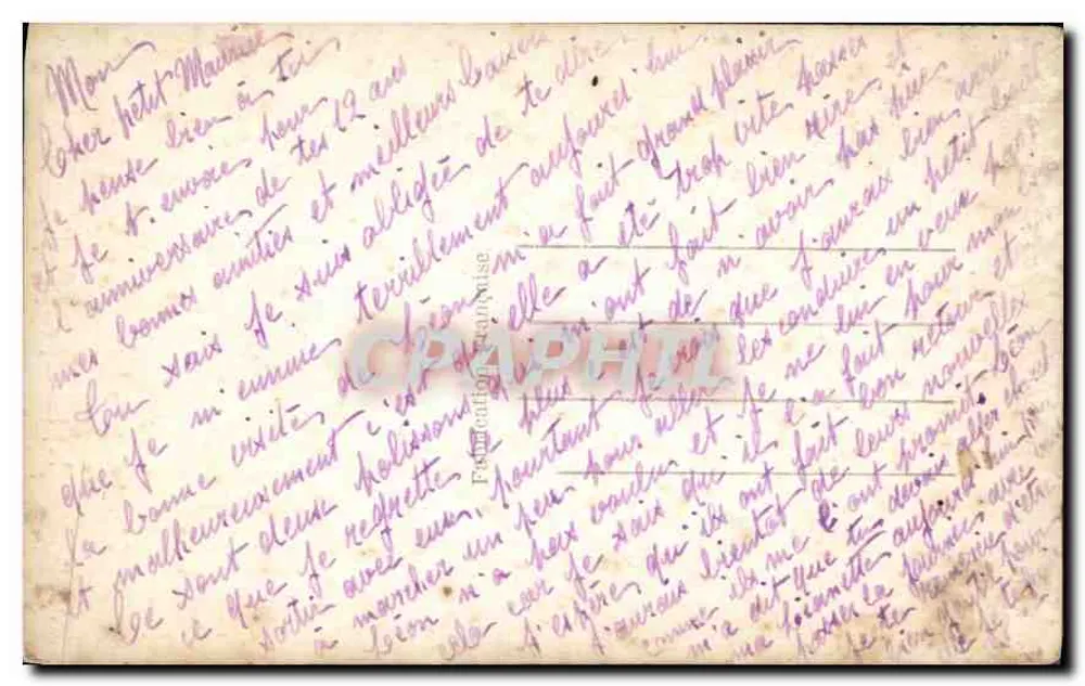Criança em traje de festa — Feliz Aniversário — SAPi Paris 1921 - Verso