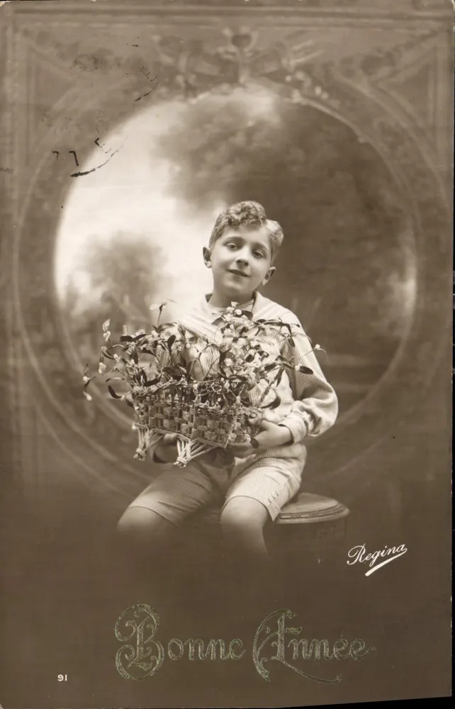 Kind met bloemenmand — Goed jaar Regina — Regina - Voorkant