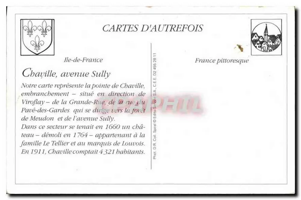 Chaville — Die Spitze — Route des Gardes und Avenue Sully — E.M. — n°3248 - Rückseite