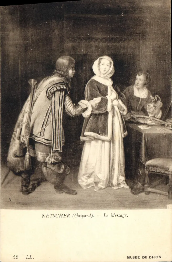 Netscher (Gaspard) — A Mensagem — Museu de Dijon - Frente