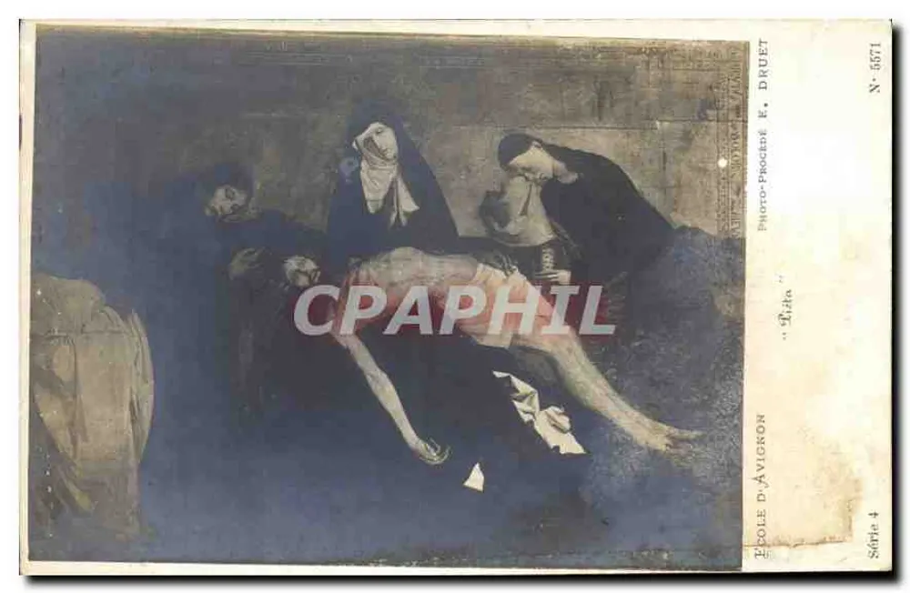 A Pietà — Escola de Druet — Foto-Processo F. Druet, Escola de Avignon, N° 5571 - Frente