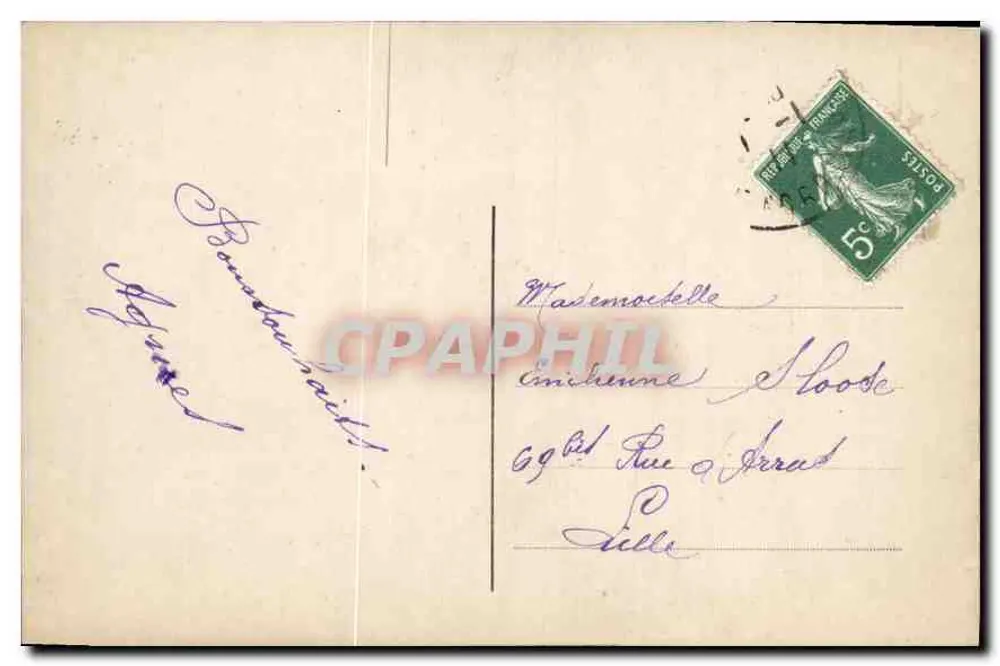 Menina em traje de inverno — Boa Ano — Clinipitiés, n° 3513-2 - Verso