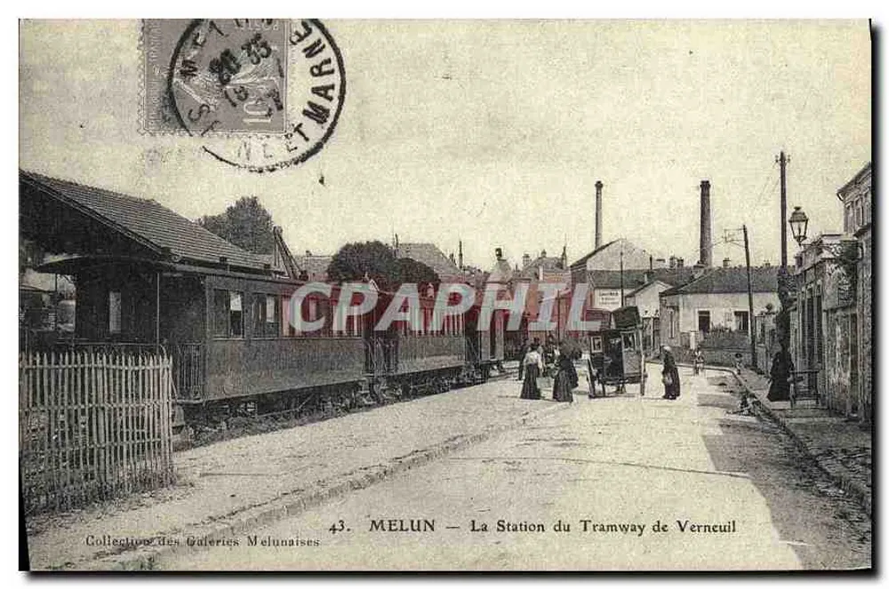 MELUN — A Estação do Trem de Verneuil — Coleção das Galerias Melunaises, n°43 - Frente