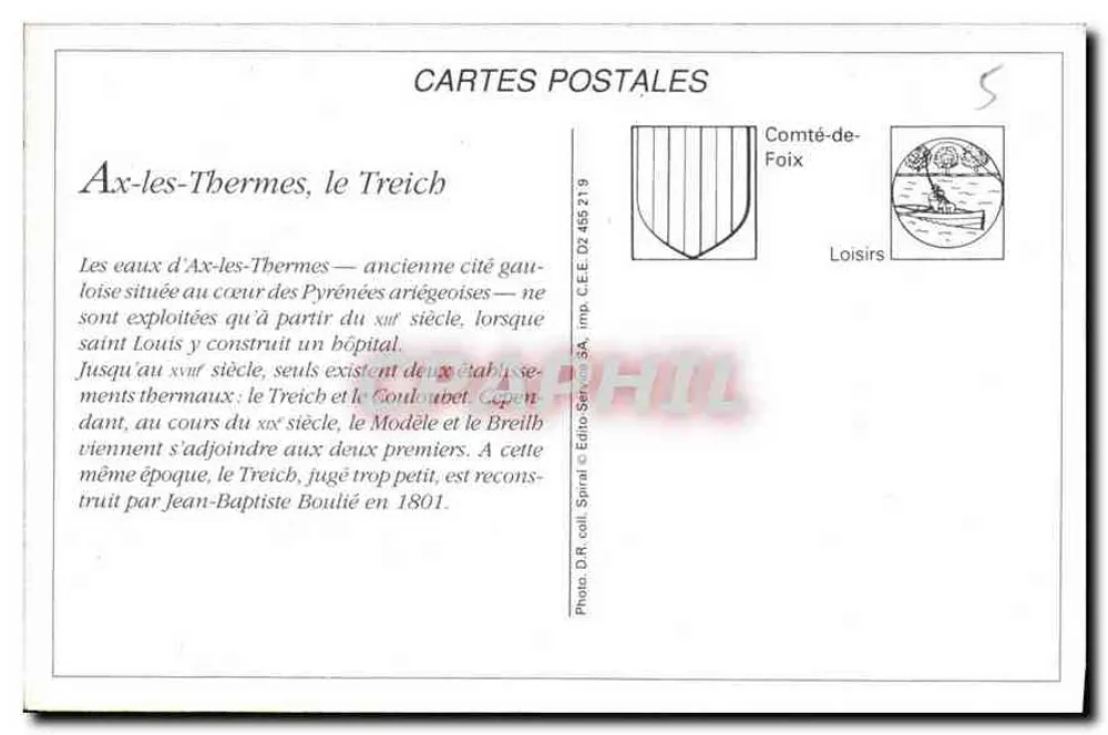 Ax-les-Thermes — Le Teich — Photo Axéenne - Verso