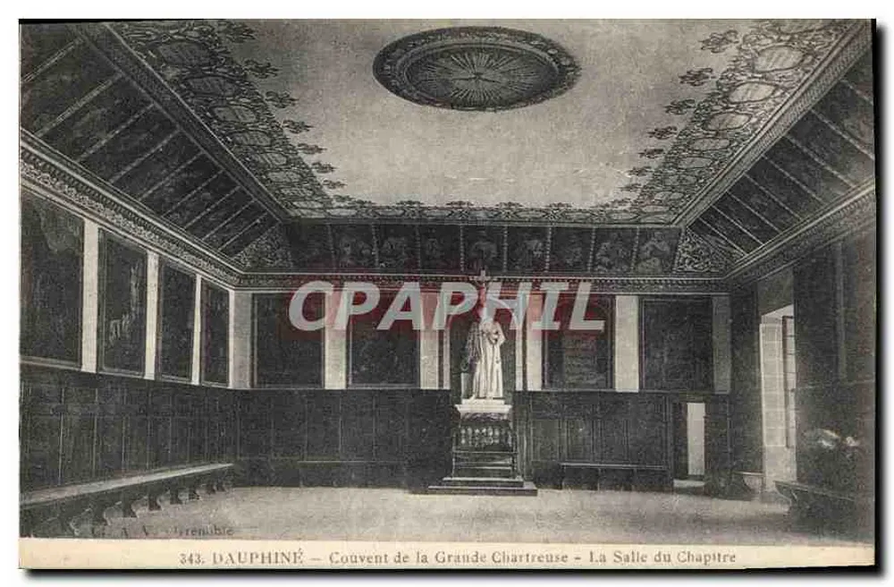 Dauphiné — Konvent der Grande Chartreuse — Die Kapitelhalle — G.A.V. Lyrensbrie n°343 - Vorderseite