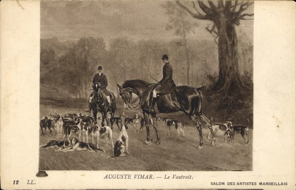 Jagd auf Hunde — Auguste Vimard — Salon des Artistes Marseillais - Vorderseite