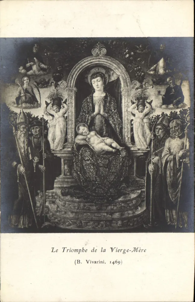 O Triunfo da Virgem-Mãe — (B. Vivarini, 1469) — sem editor ou número de série visível - Frente