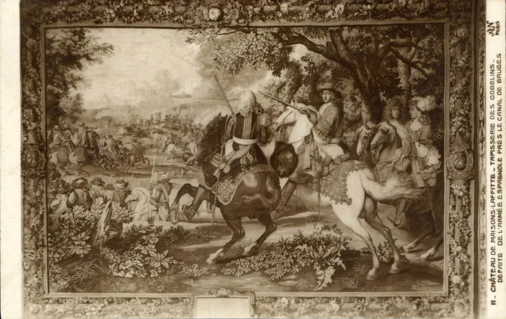 Schloss Maisons - Niederlage der spanischen Armee bei Brügge — Gobelins-Serie - Vorderseite