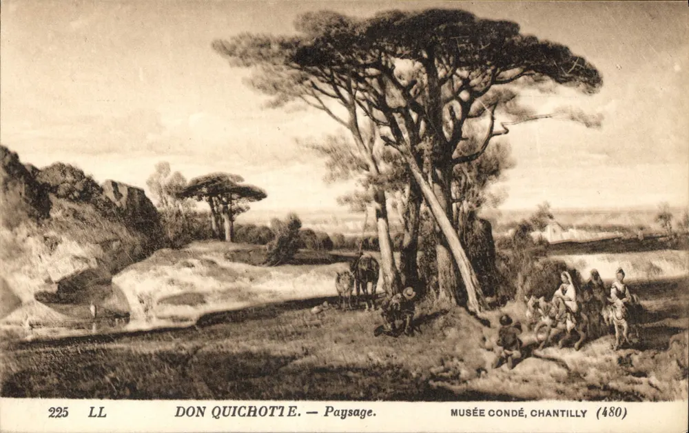 Dom Quixote — Paisagem — Museu Condé, Chantilly (480) - Frente