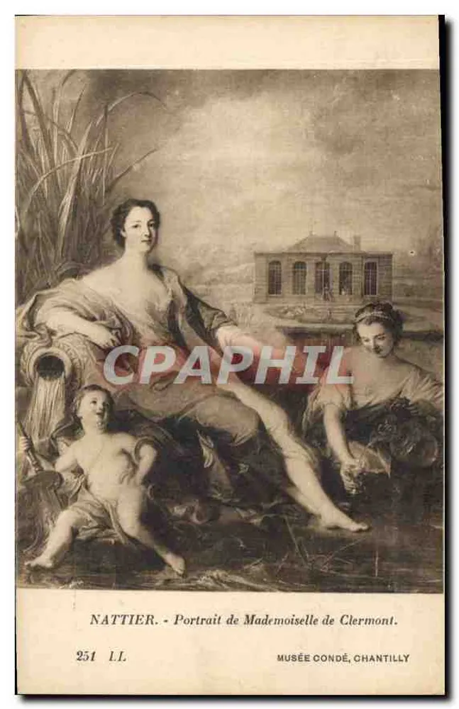 Porträt der Mademoiselle de Clermont — Nattier — Musée Condé, Chantilly - Vorderseite