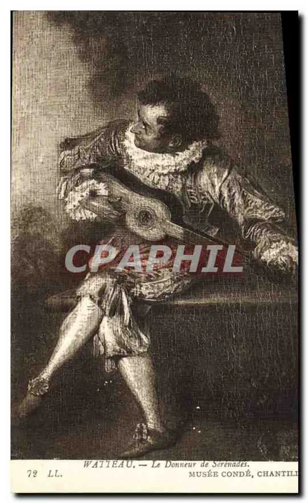 Watteau — Der Serenaden-Spieler — Musée Condé, Chantilly - Vorderseite