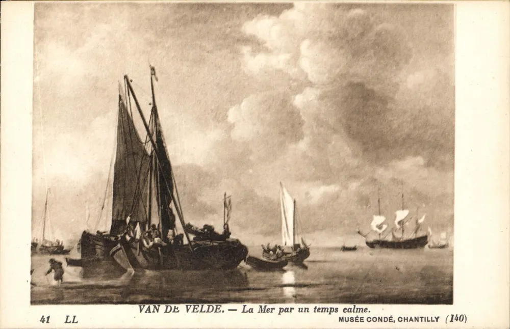 Die See an einem ruhigen Tag — Van de Velde — Musée Condé, Chantilly (140) - Vorderseite