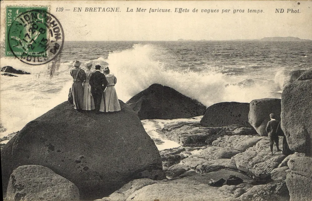 In der Bretagne — Die wütende See. Effekte von Wellen bei stürmischem Wetter. — ND Fotografie n°139 - Vorderseite