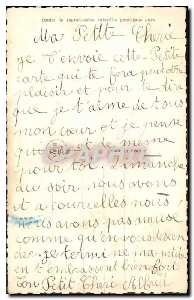 La Route du Bonheur — Paar in einem Auto — PC Paris n°3979 - Rückseite
