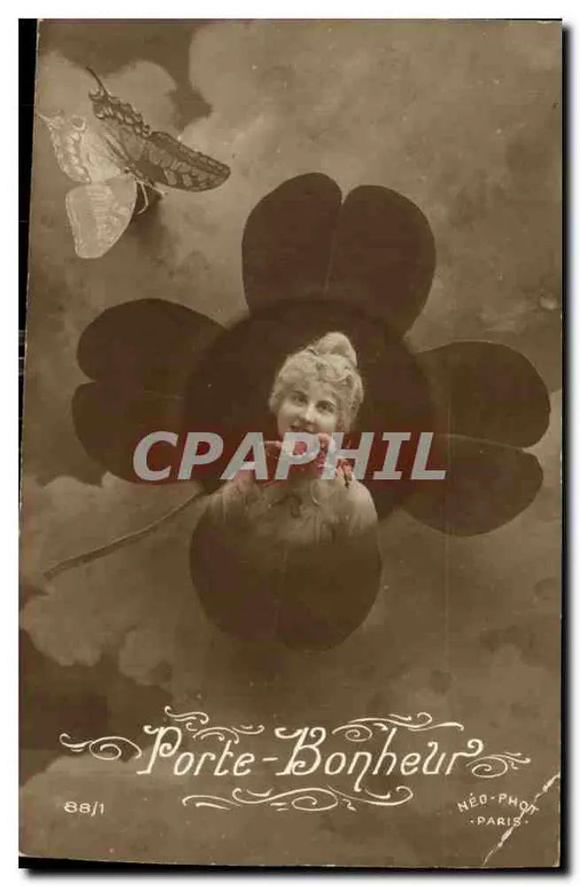 Frau in einer Blume — mit Schmetterling — NÉO-PHOT - PARIS, n° 88/1 - Vorderseite