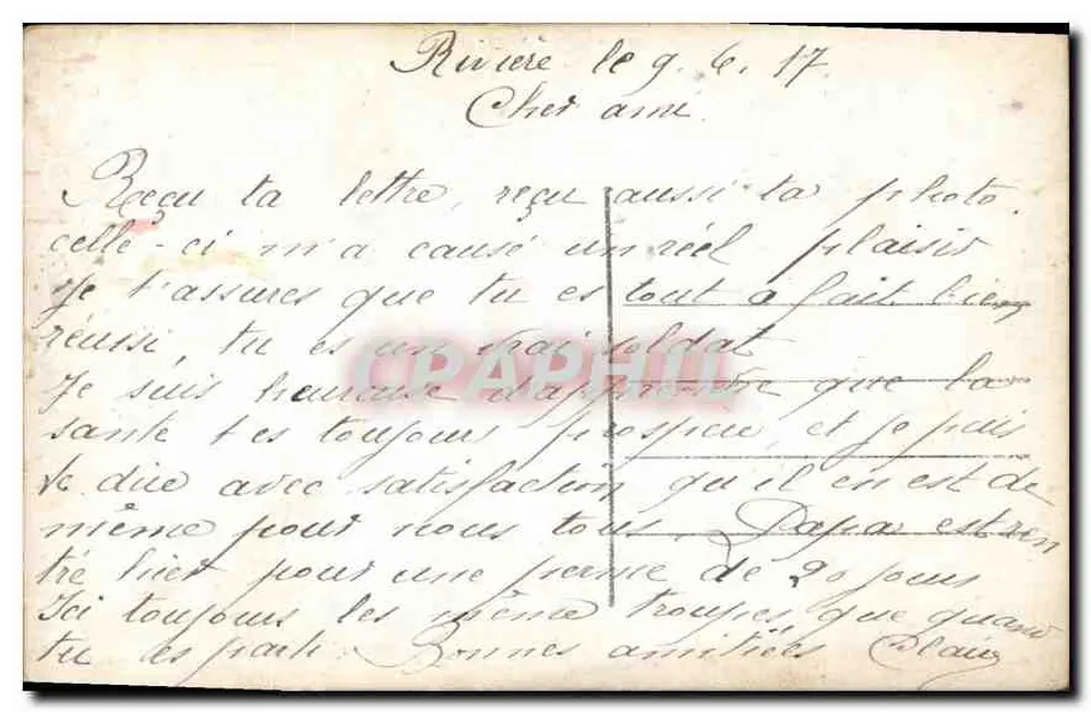 Jovem mulher em busto — rosas — J.K. 8057 - Verso