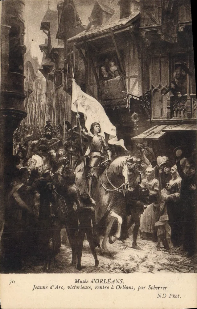 Jeanne d'Arc siegreich, kehrt nach Orléans zurück — Museum von Orléans, von Scherrer — n°70 - Vorderseite