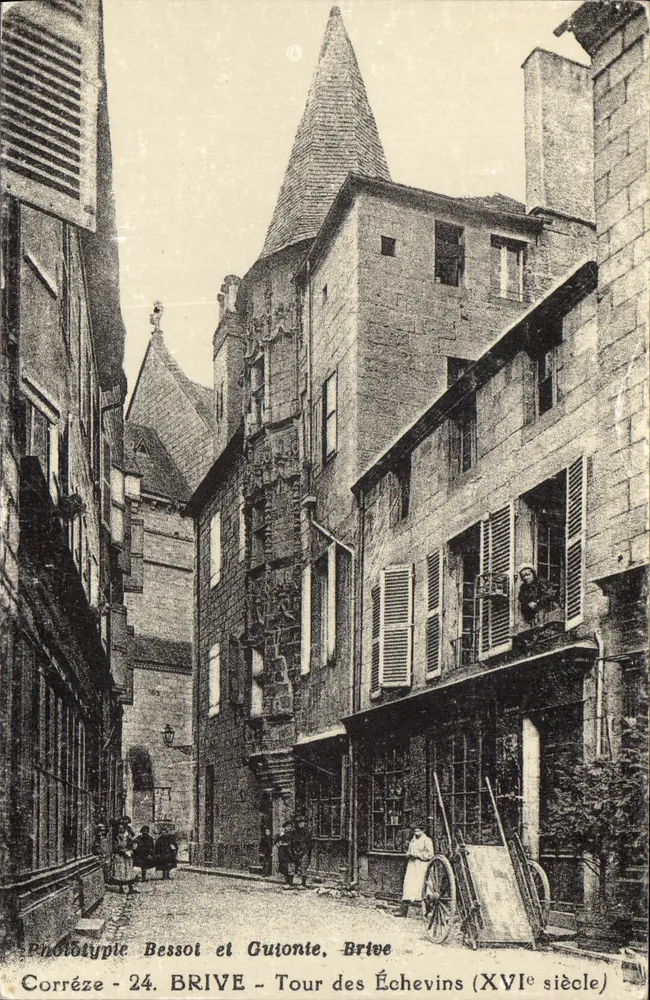Brive - Torre dei Sindaci (secolo XVI) — fototipia Bessot e Guionte, Corrèze, n°24 - Recto