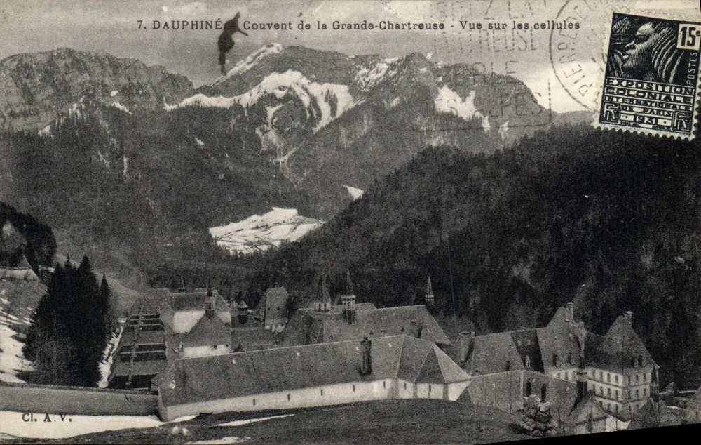 Dauphiné — Kloster Grande-Chartreuse — Ansicht der Zellen — Cl. A.V. - Vorderseite